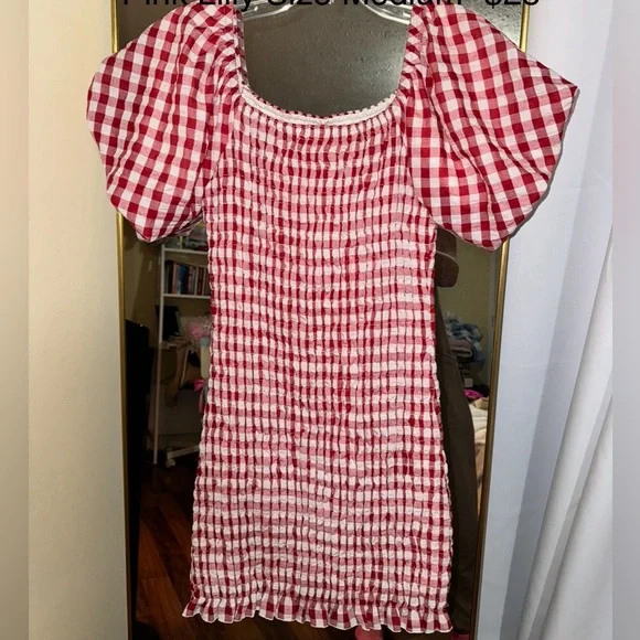 strapless open back dress Gingham Country Western Wear Girl Dress main image 0